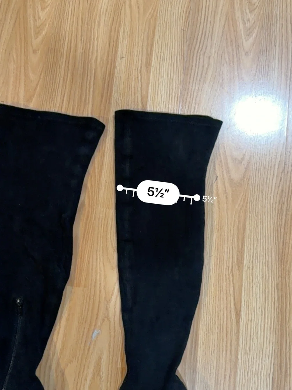 Women's Black Knee-High Suede Block Heel Boots
